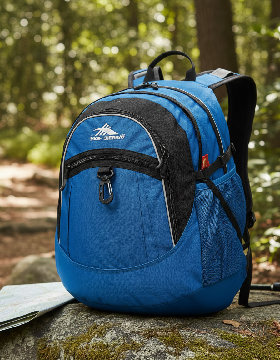 High Sierra Fat Boy Backpack Vivid Blue Black School Travel Laptop Bag New