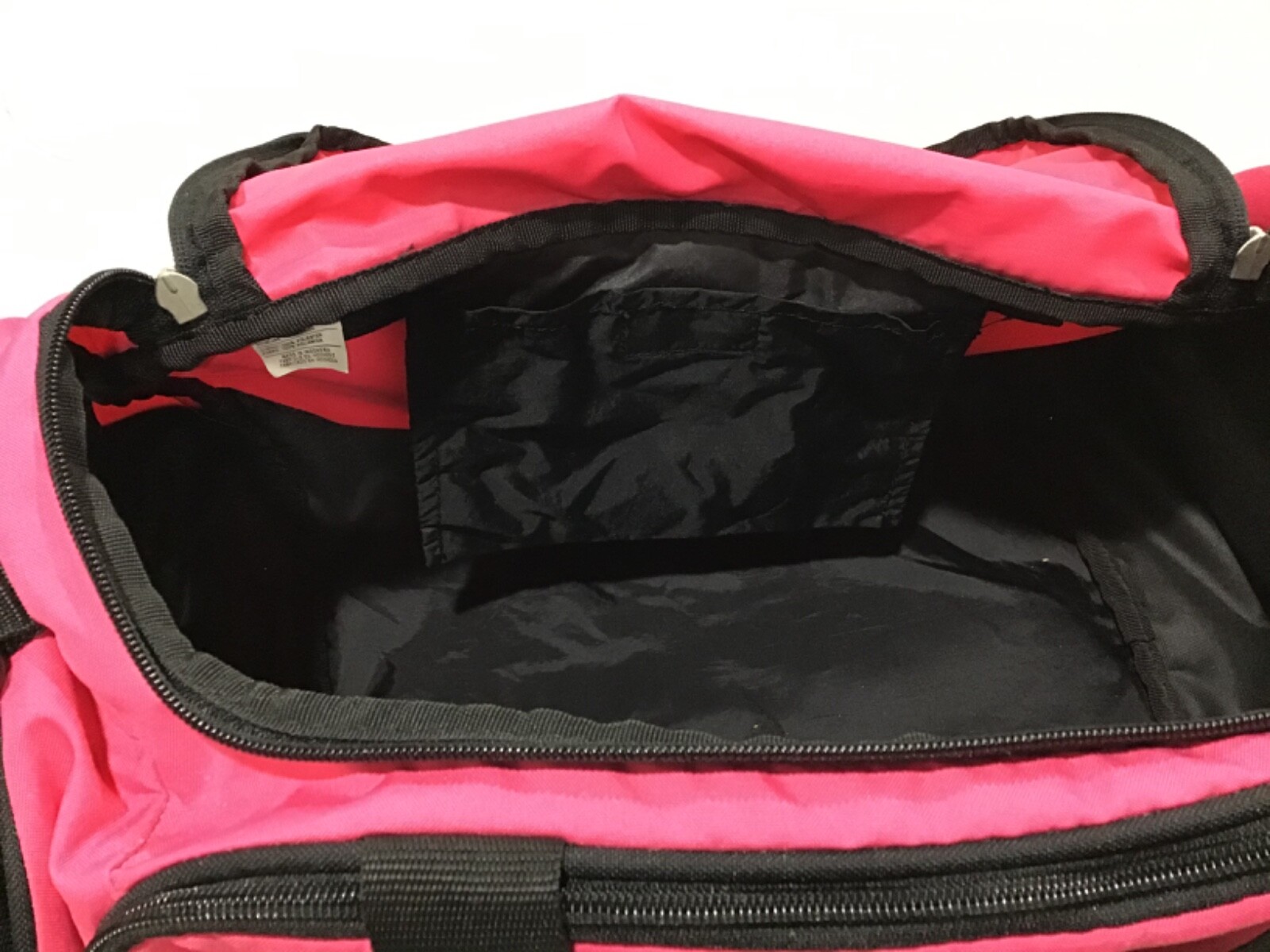 Nike Orange Duffle Bag w/ front pockets 18x11x8” inches
