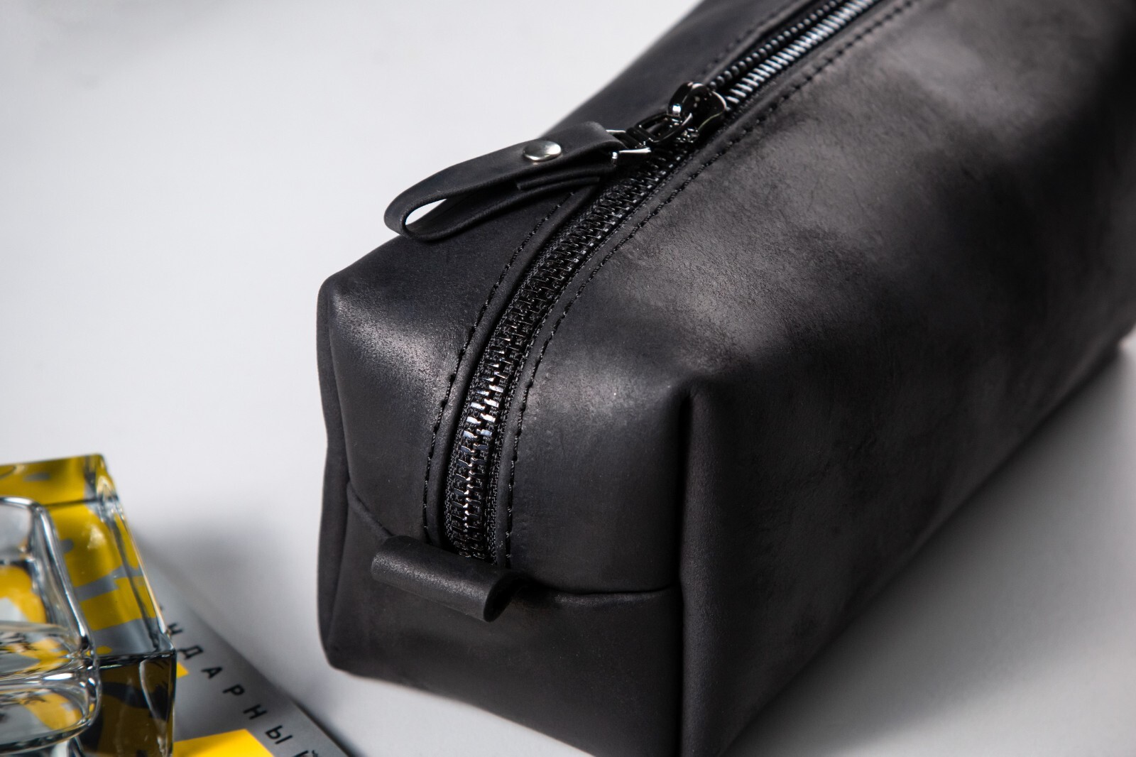 Personalized Genuine Leather Toiletry Bag For Men Dopp Kits For Him Wash Bag