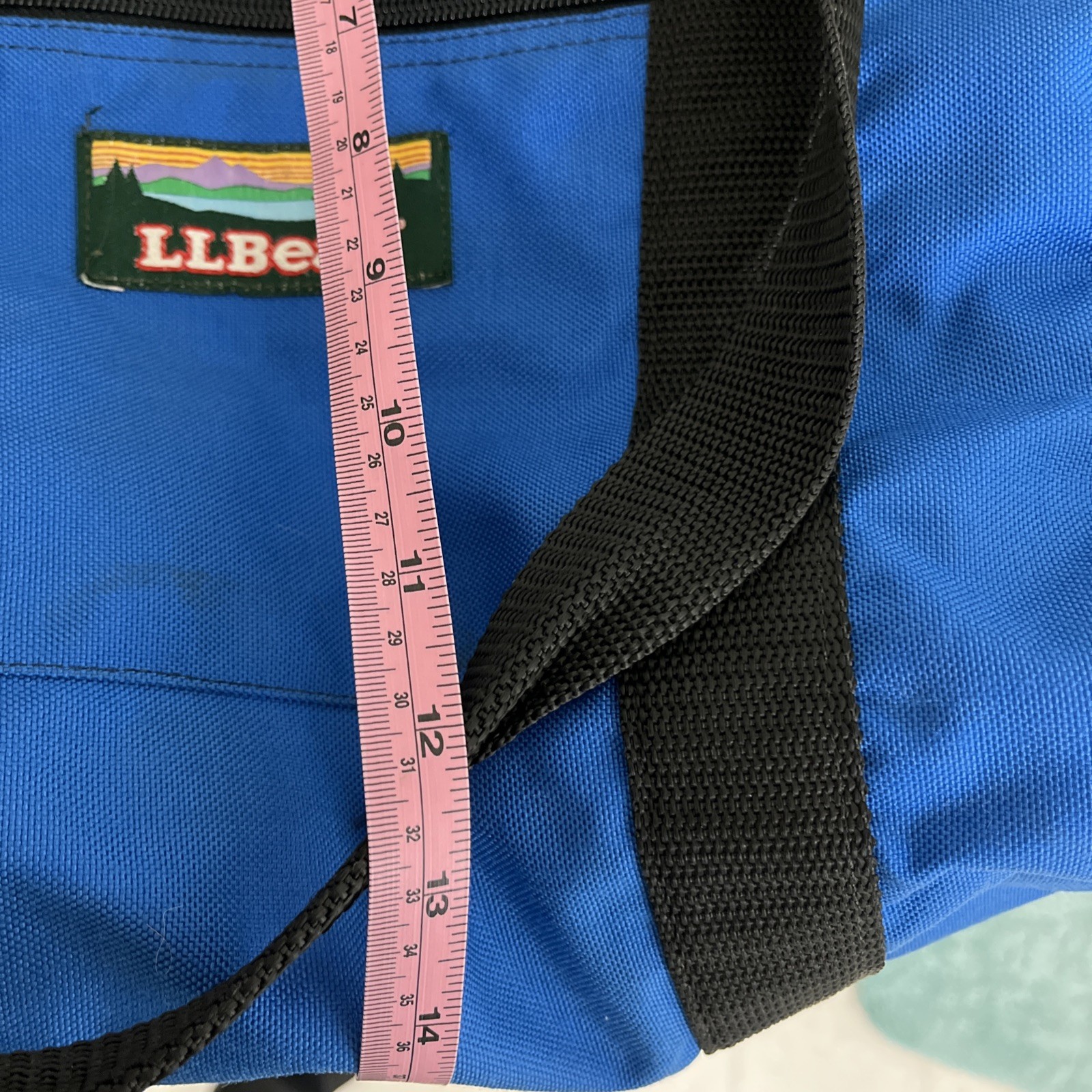 L.L. Bean Blue Fabric Zip Around Outdoor Adventure Duffle Bag