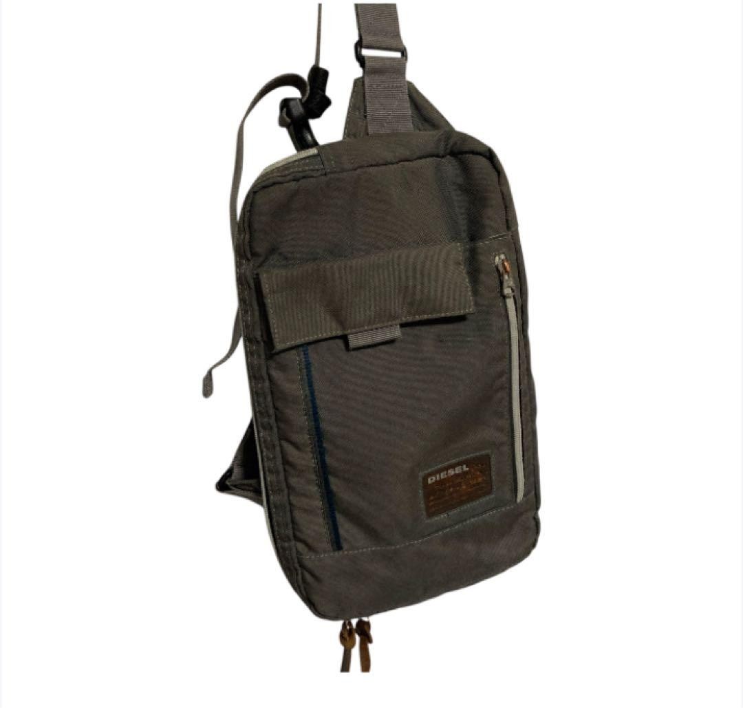 Diesel Men Multifunctional Gray Shoulder Bag 23x34cm Luxury Stylish Casual Italy