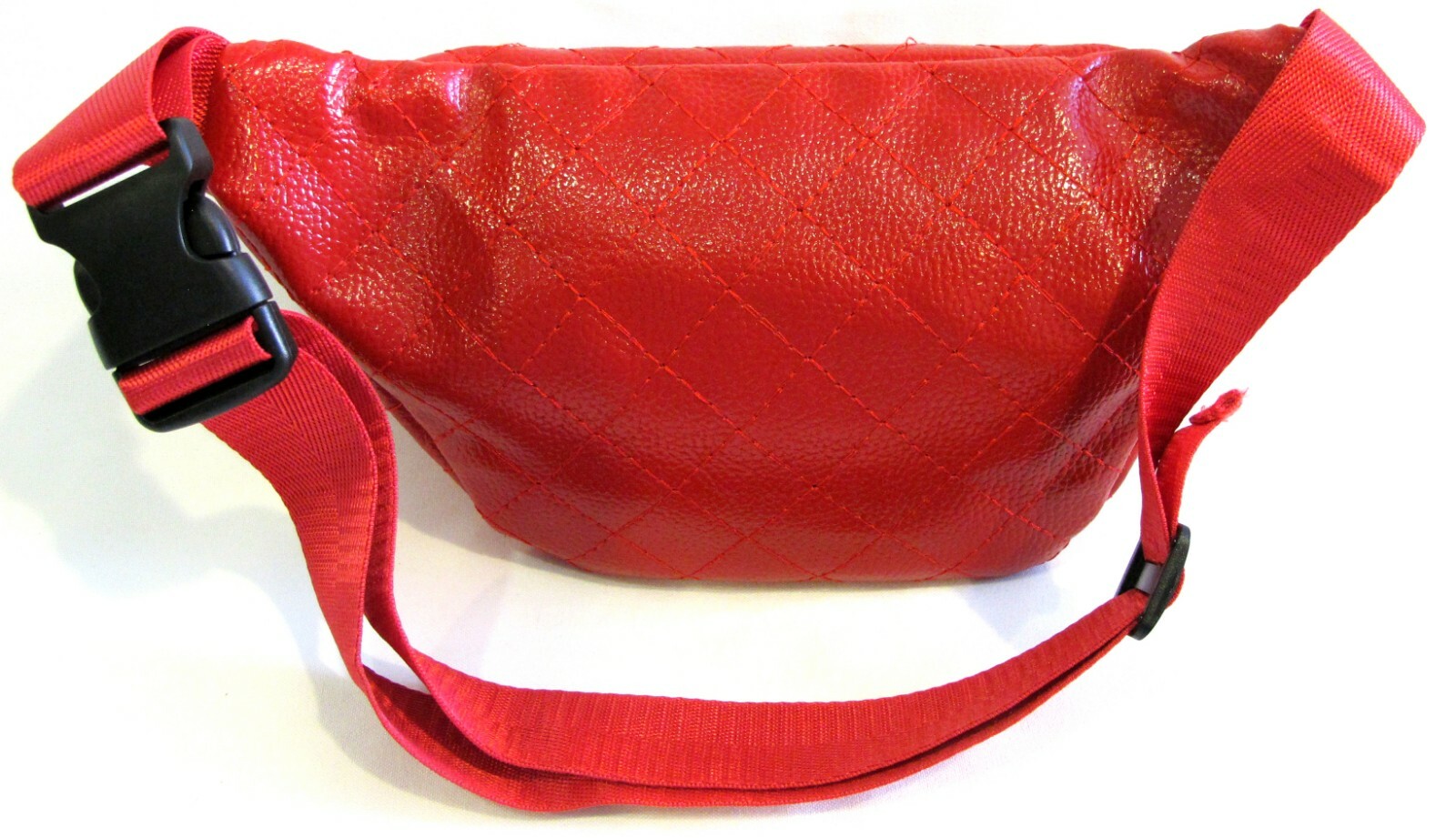 Quilted Pattern Soft Faux Leather Fanny Pack Waist Bag One Zipper Pocket 5 Color