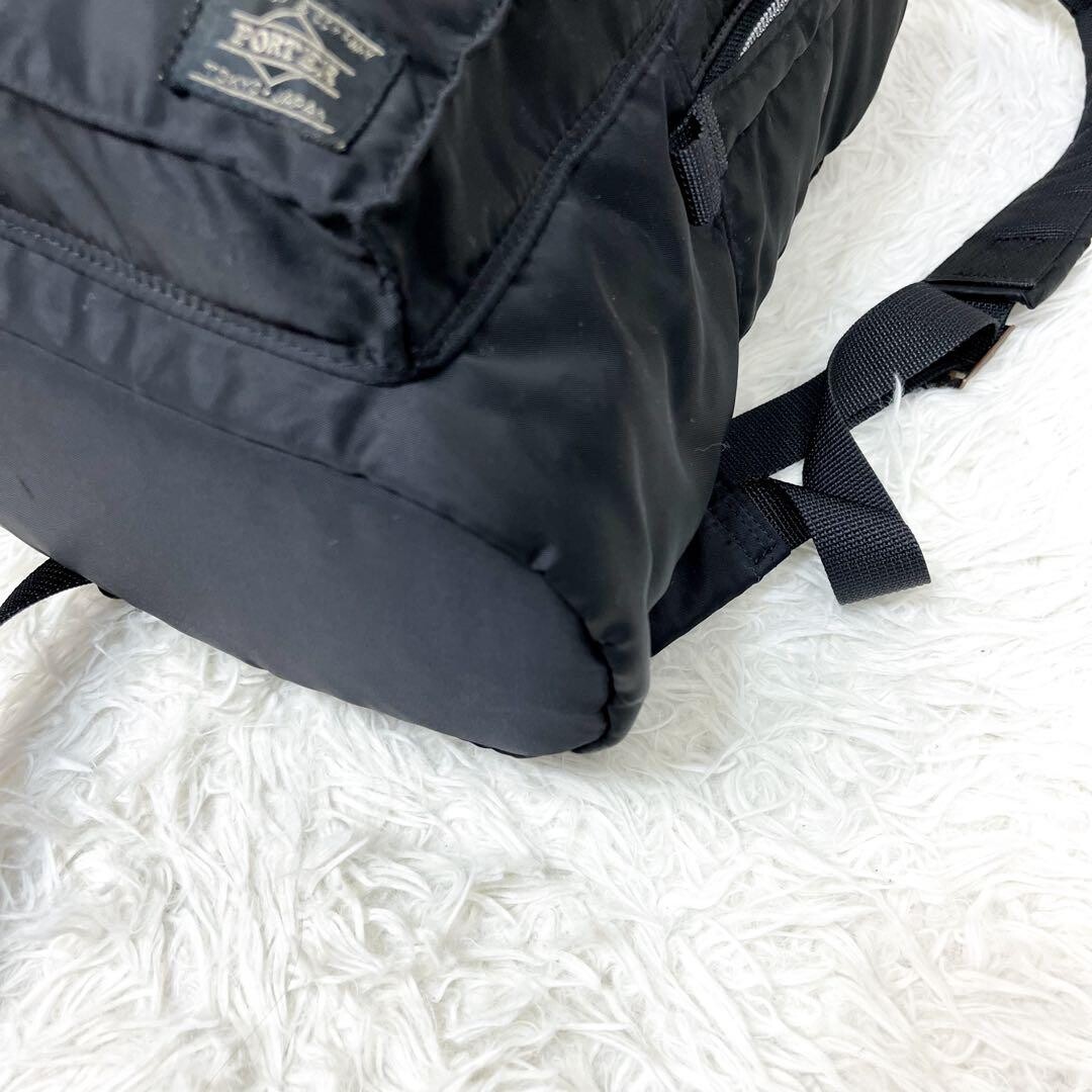 PORTER Tanker Backpack Black Nylon Japan Made Zip Repair 38cm Mens Bag Retrofit