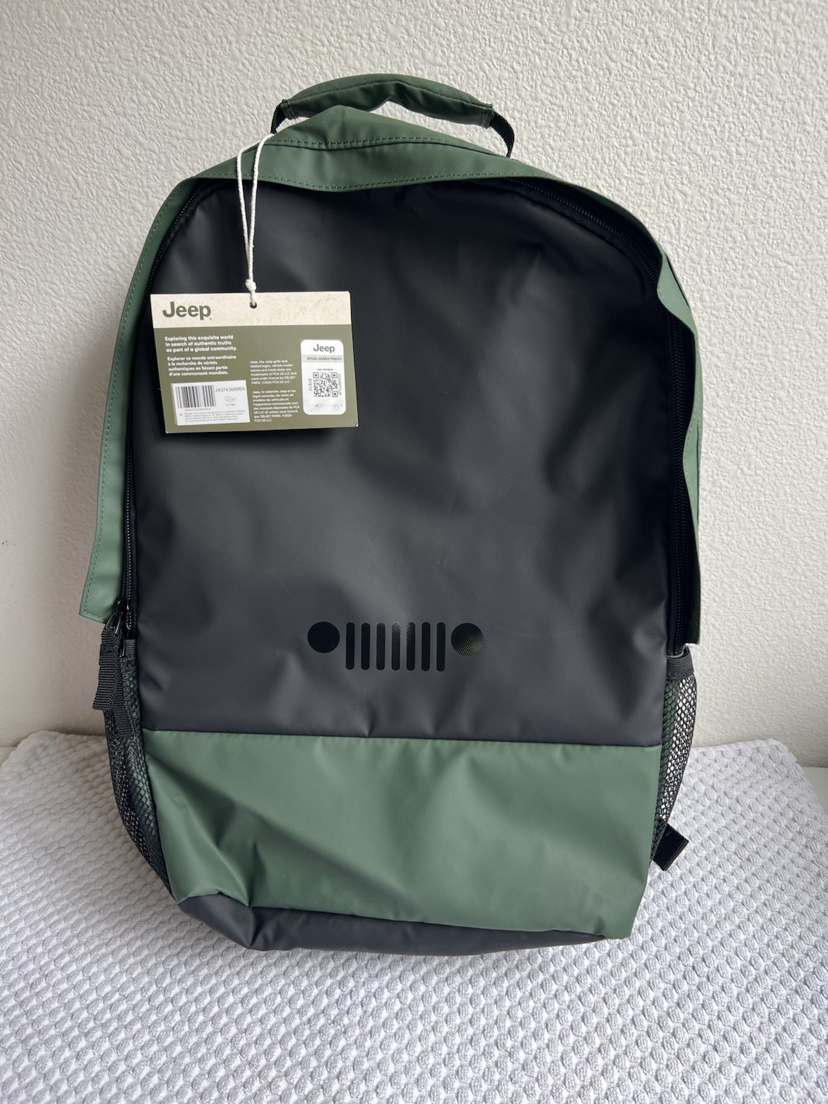 Jeep Green Black Backpack with Adjustable Strap Lightweight Outdoor | Unisex