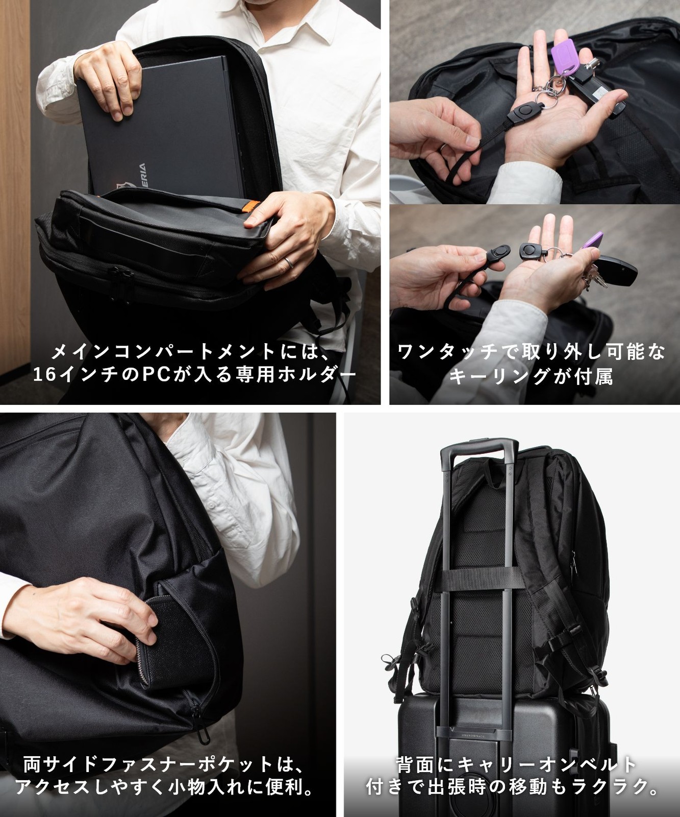UNKNOWN & Co. WATERPROOF BACKPACK 31L Unisex Backpack in Black