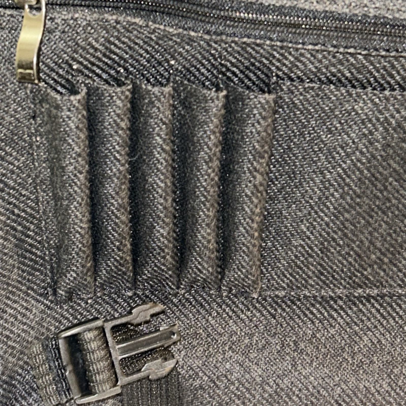 PERRY ELLIS Portfolio Commuter Messenger Bag Briefcase Black Tweed New NWT