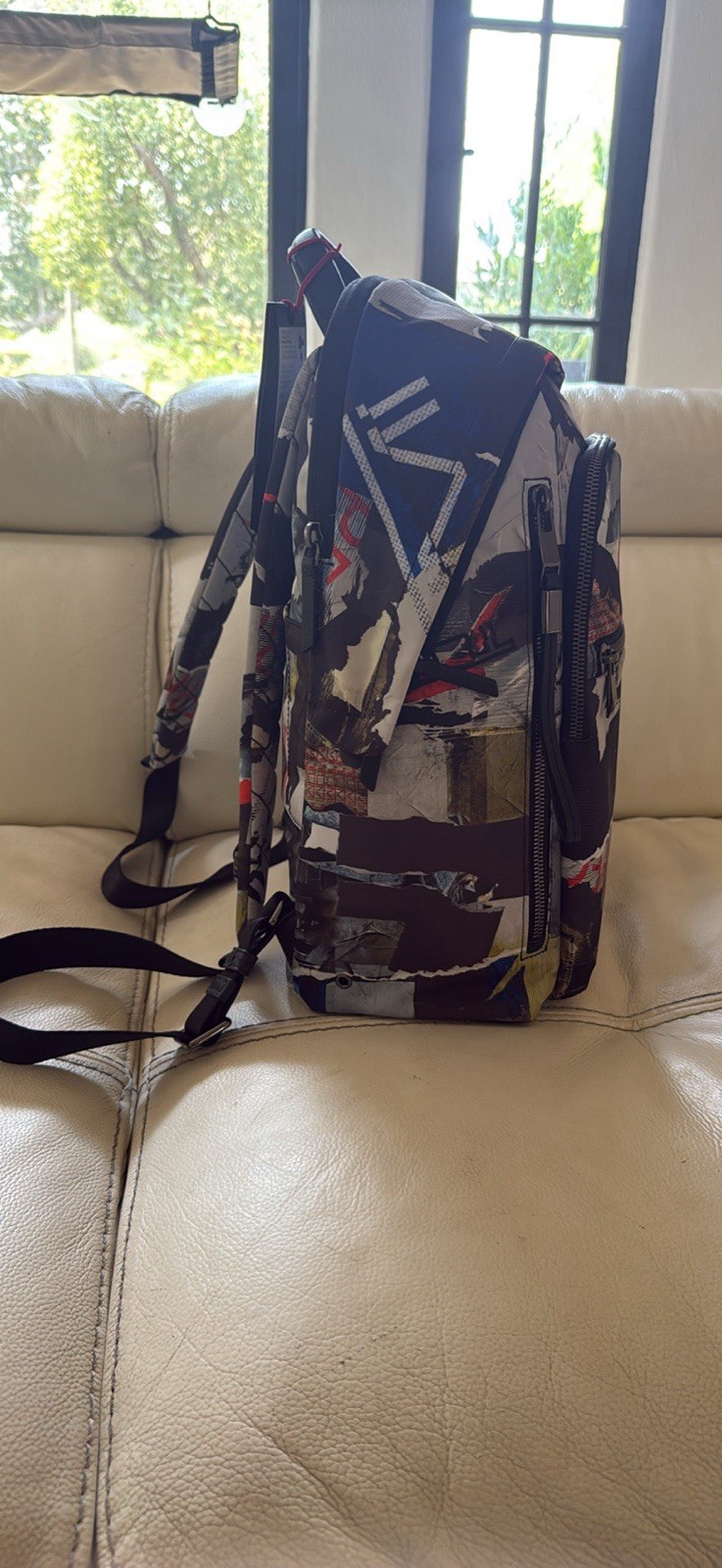 TUMI Multicolor Abstract Backpack Zip Closure w/ Laptop Sleeve Travel Unisex