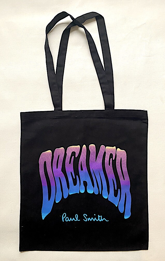 Paul Smith Tote Bag Black Cotton Dreamer Trippy Psychedelic New Eco Friendly