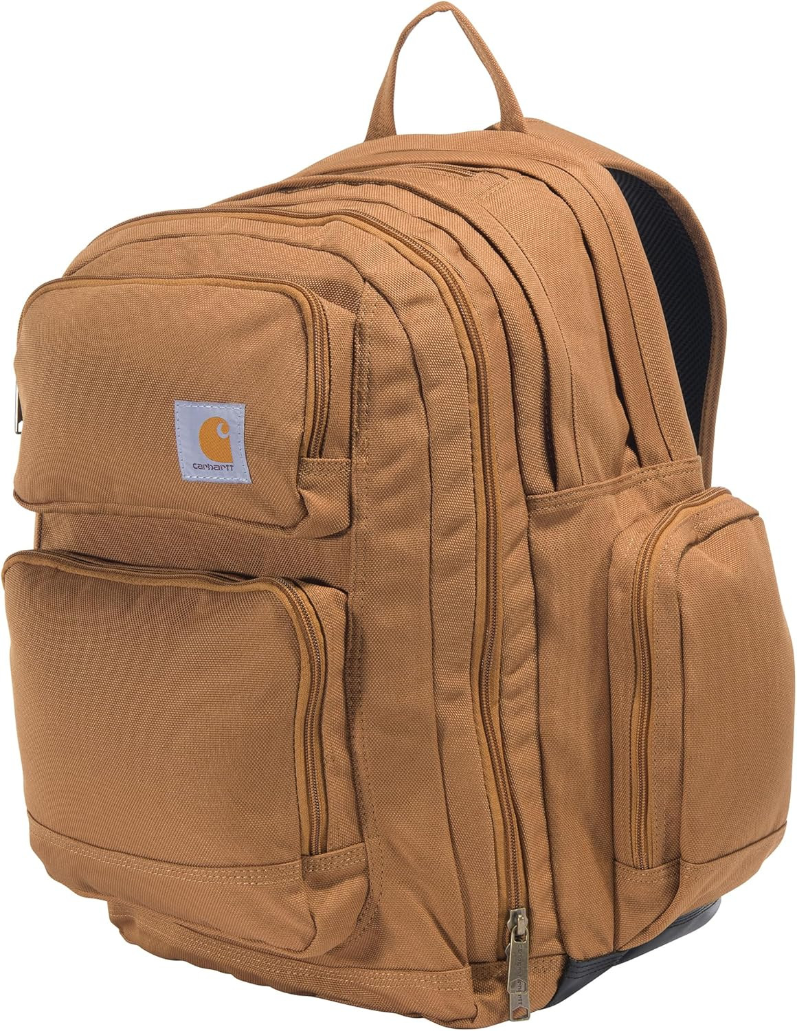 35L Durable Backpack with Laptop Sleeve & Abrasion-Resistant Base, Brown