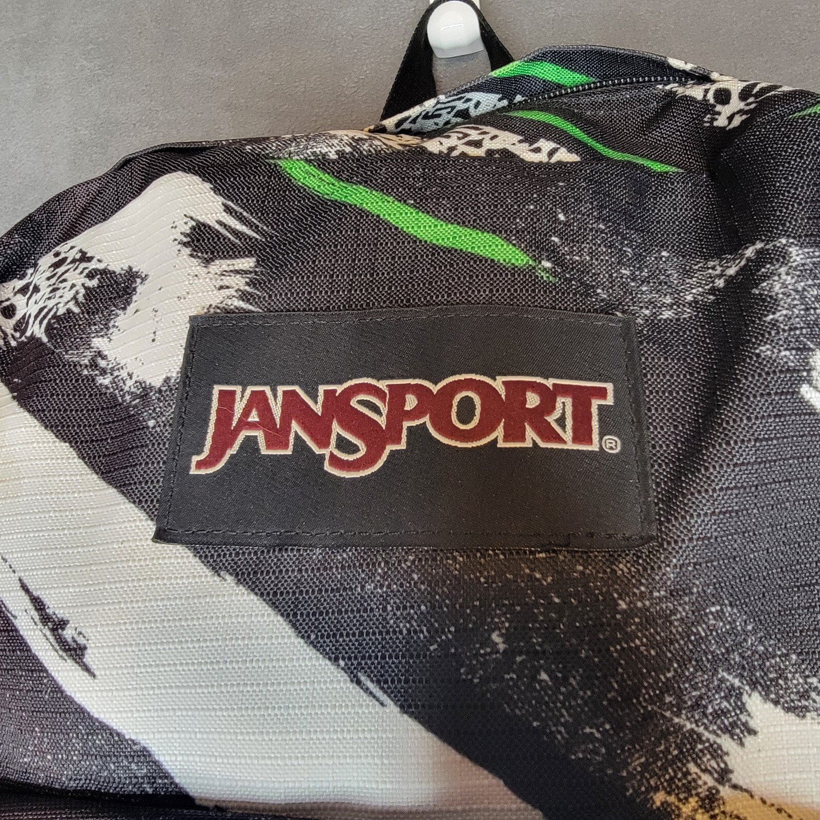 Jansport Backpack Zebra Stripe Animal Print White/Black Student School Travel