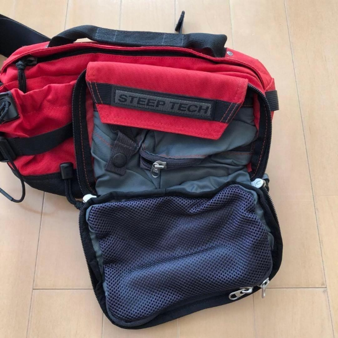 The North Face Steep Tech Waist Bag Red 50cm Used Discontinued model Capacity 5L