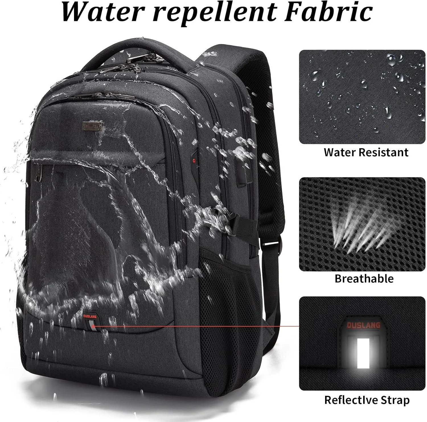 DUSLANG 17 Inch Laptop Backpack for Travel Water Resistant College Backpack for