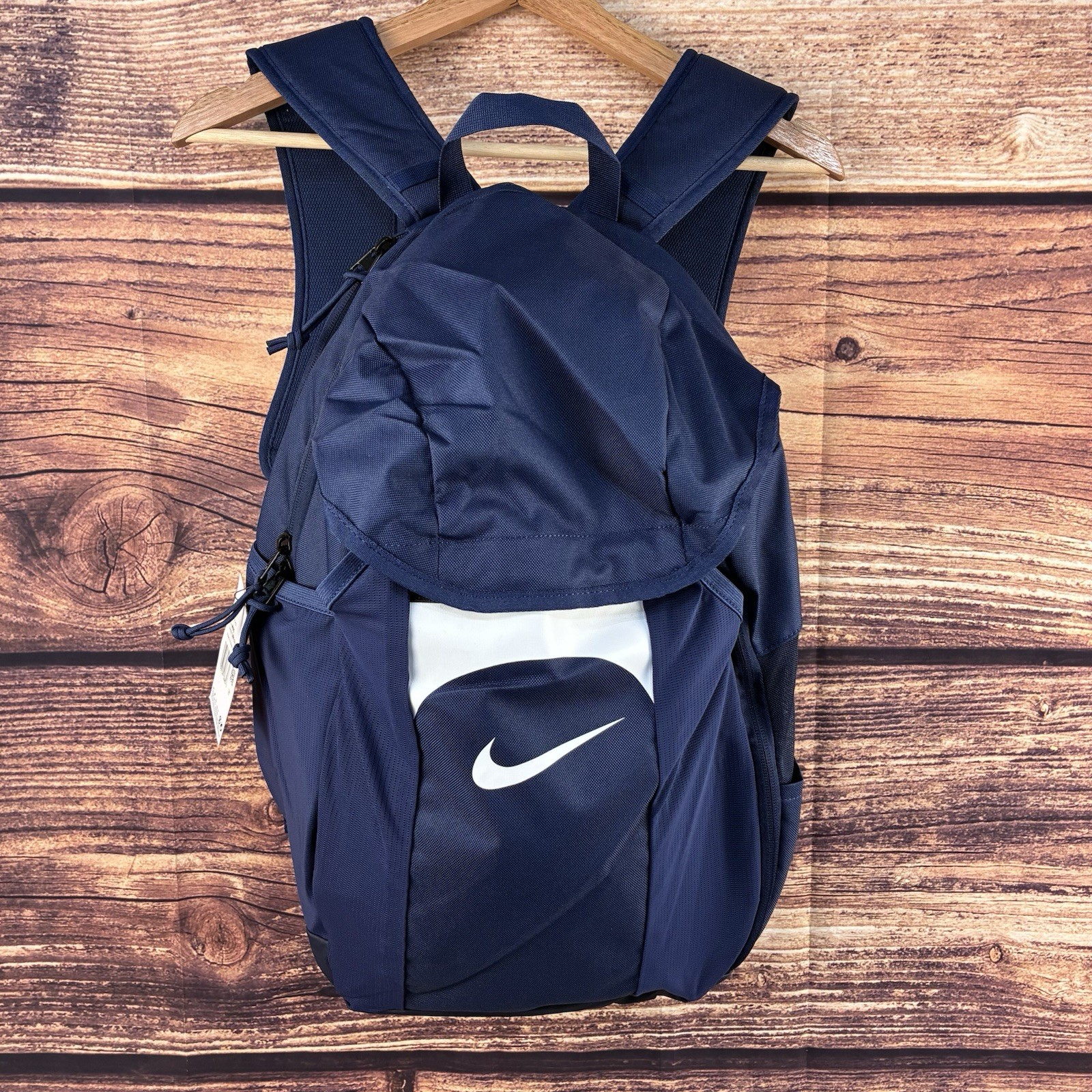 Nike Academy Team Backpack Midnight Navy Blue White Swoosh 30L DV0761-410 NWT