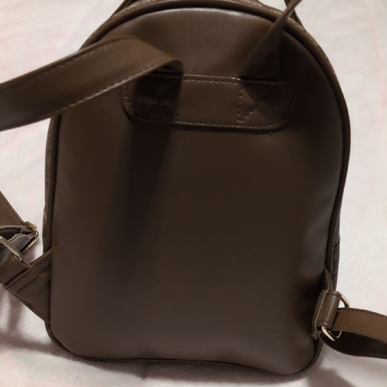 Juicy Couture Brown Logo Mini Backpack with Bow Accent