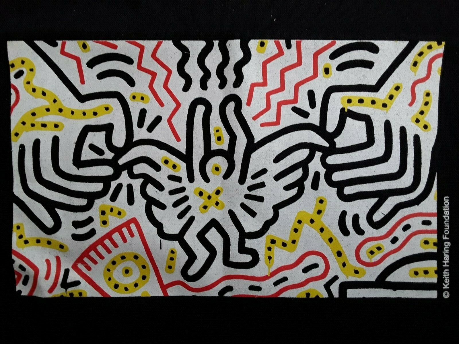 NEW KEITH HARING BONHAMS Auction TOTE BAG 100% Cotton with Web straps FUN !