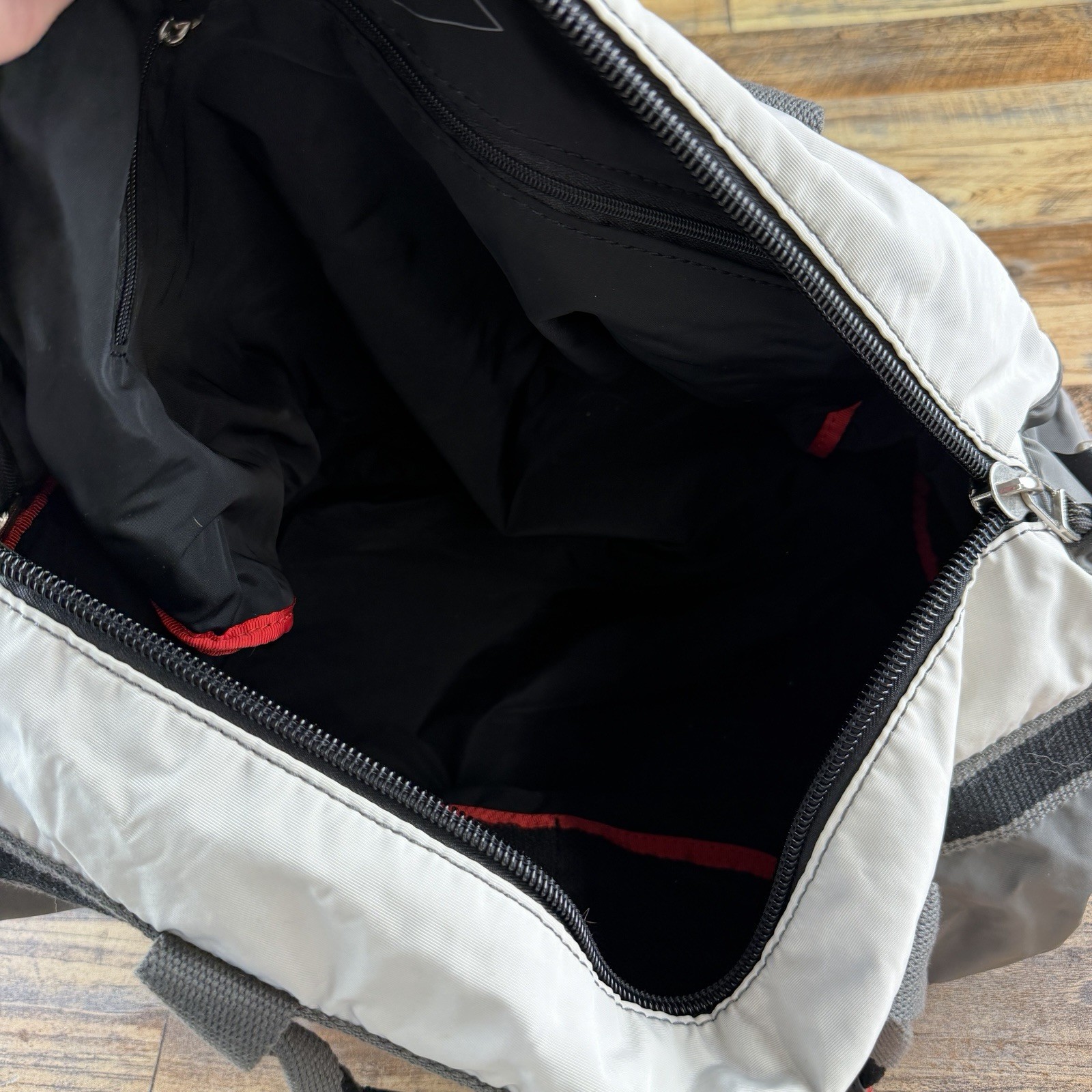 Fossil Abbot Duffle Gym Bag Athletic Gray Pockets NWT