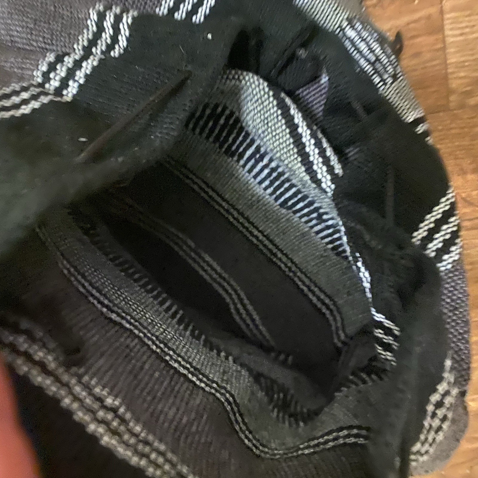 Rogerio’s Knit Backpack Black & Gray Boho 15.5”H X 13” W X 4” Deep