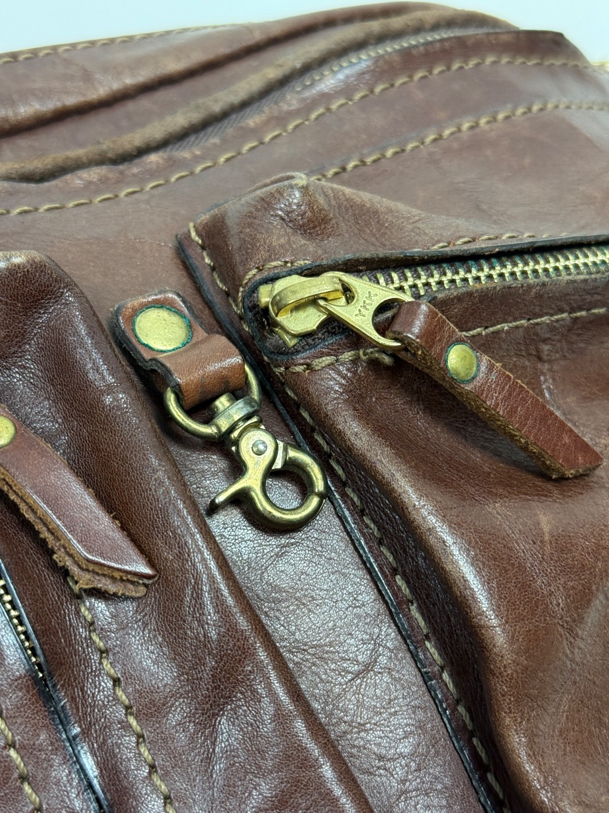 Herz Bag Leather Handmade 2way Multifunctional Shoulder Brown Unisex