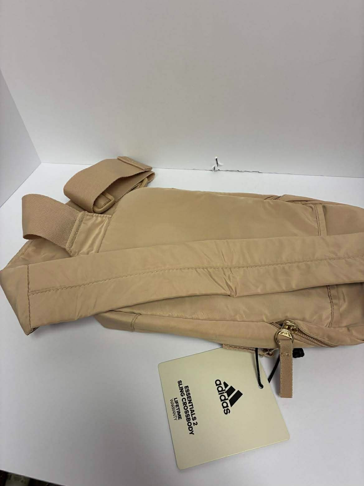 Adidas Essentials 2 Sling Crossbody Bag Backpack Magic Beige Off White Gilver