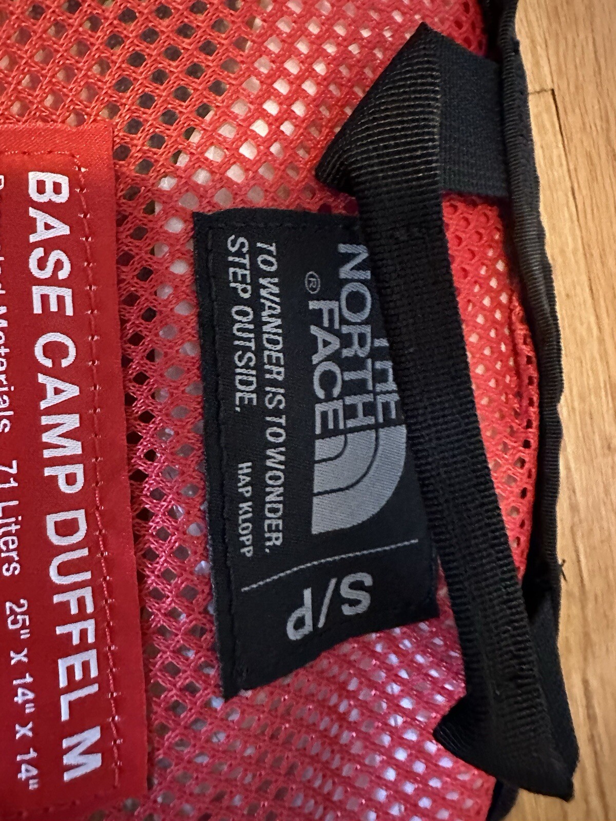 The North Face Small 50 Liters Base Camp Duffel Red Color