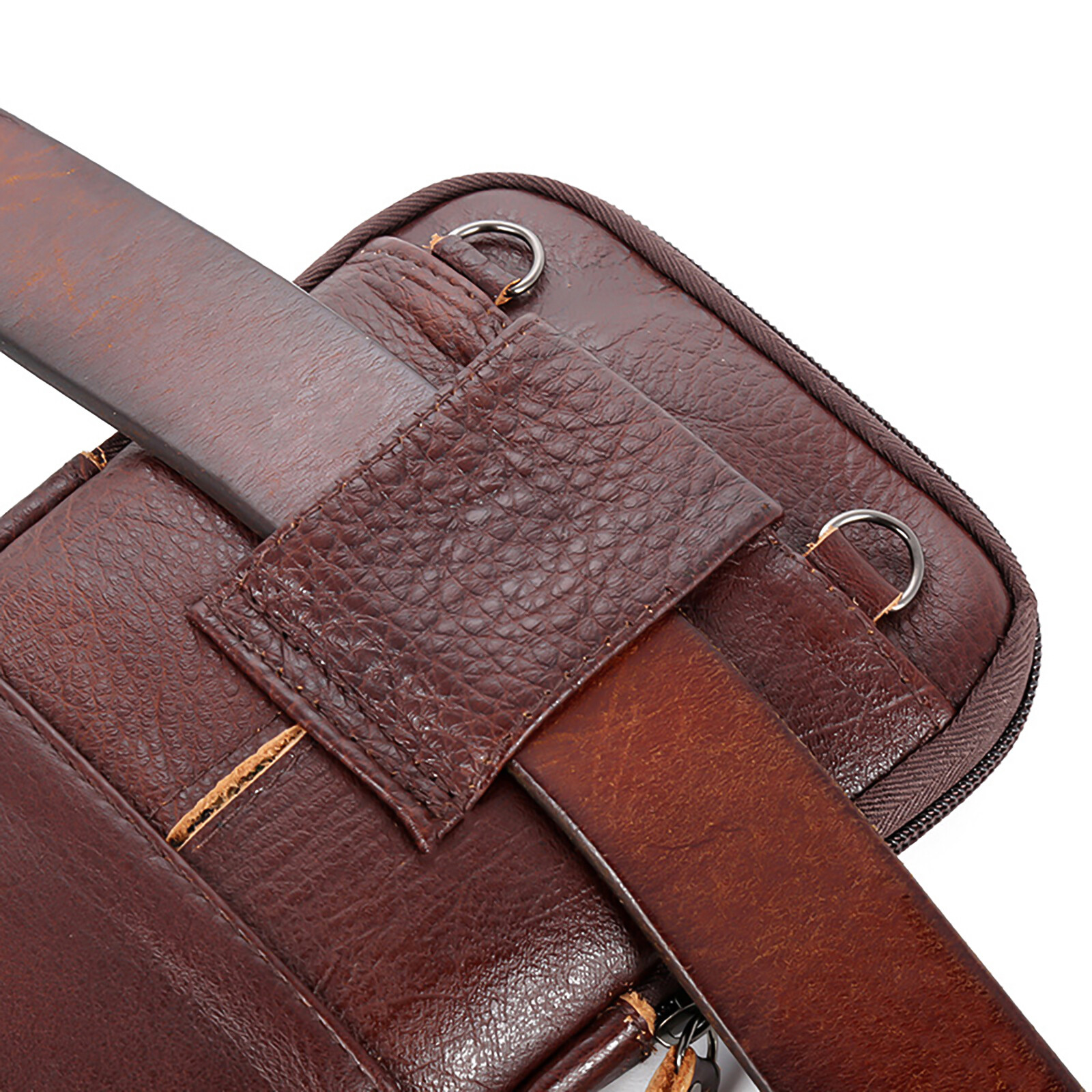 Men Women Leather Fashion Belt Bag Phone Shoulder Crossbody Waist Pack Handbag