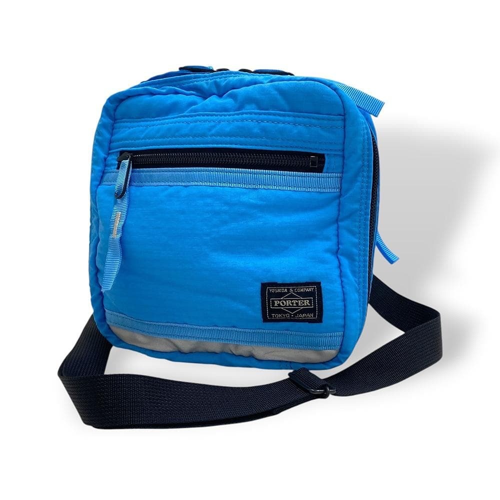 PORTER BBG-1059 Nylon Shoulder Bag Vintage Blue Unisex 17x17x4cm Strap 130cm