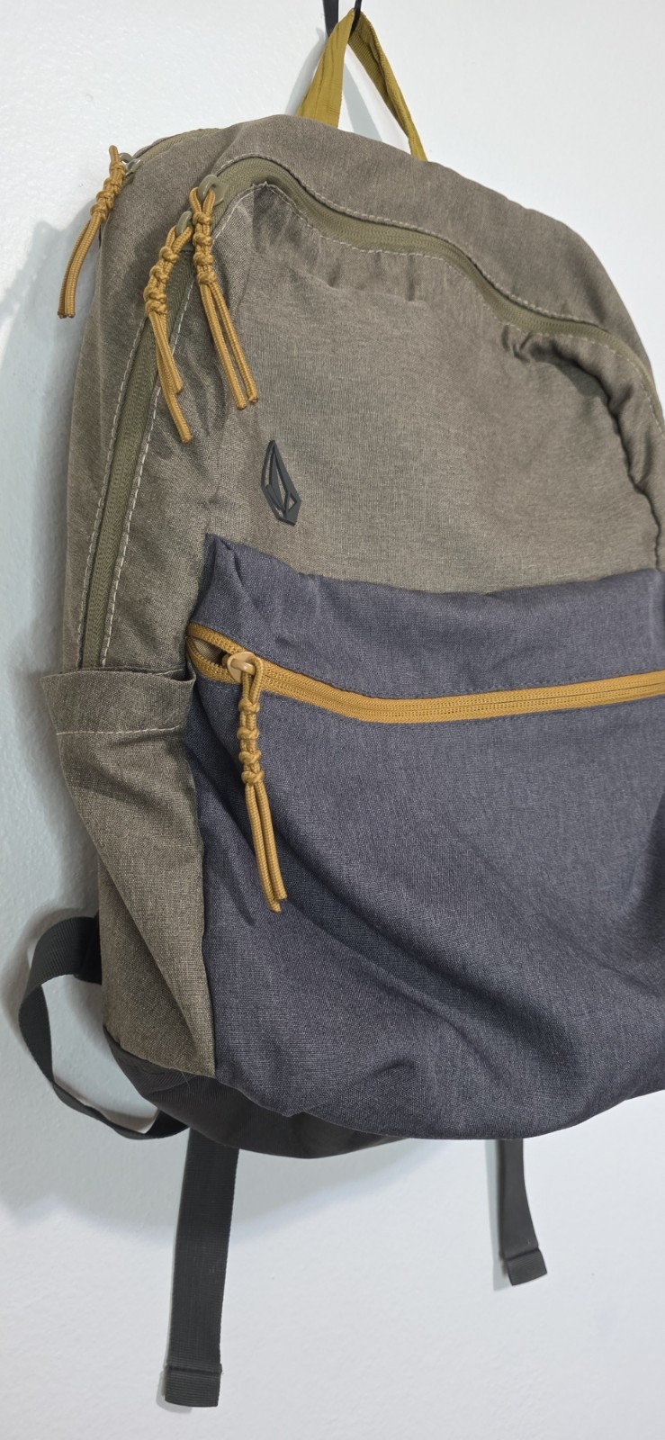 Volcom School Backpack Poly Blue Brown Olive Laptop Pad School Travel Bag Skate