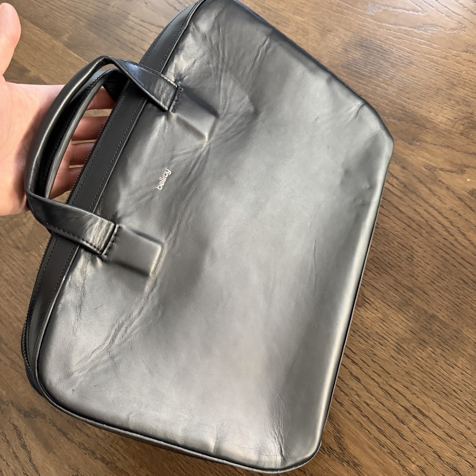 Bellroy Designers Edition Leather Laptop Briefcase Black Work Messenger Bag