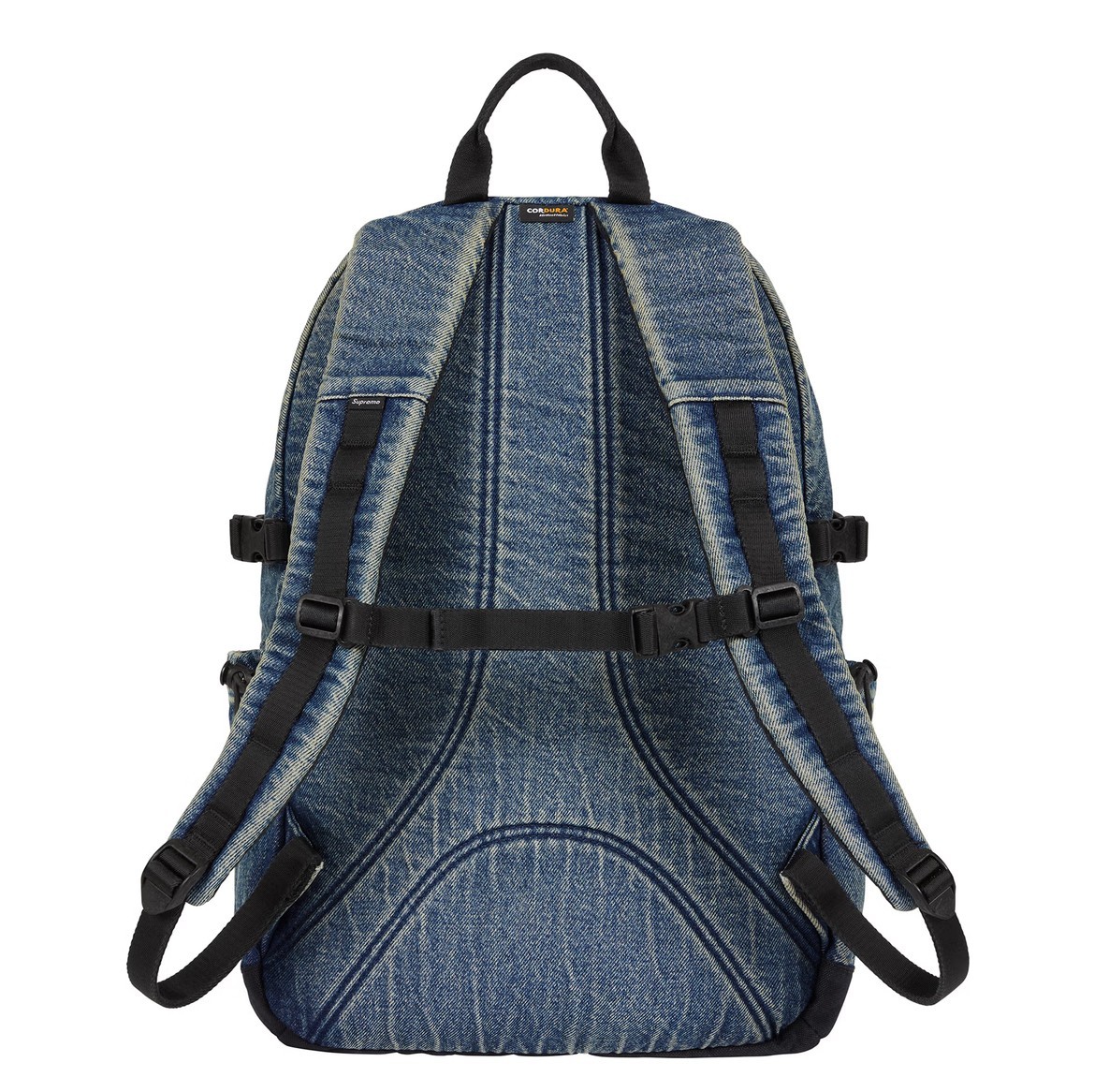 New – Supreme Denim Backpack Washed Indigo Navy Blue FW25 Authentic