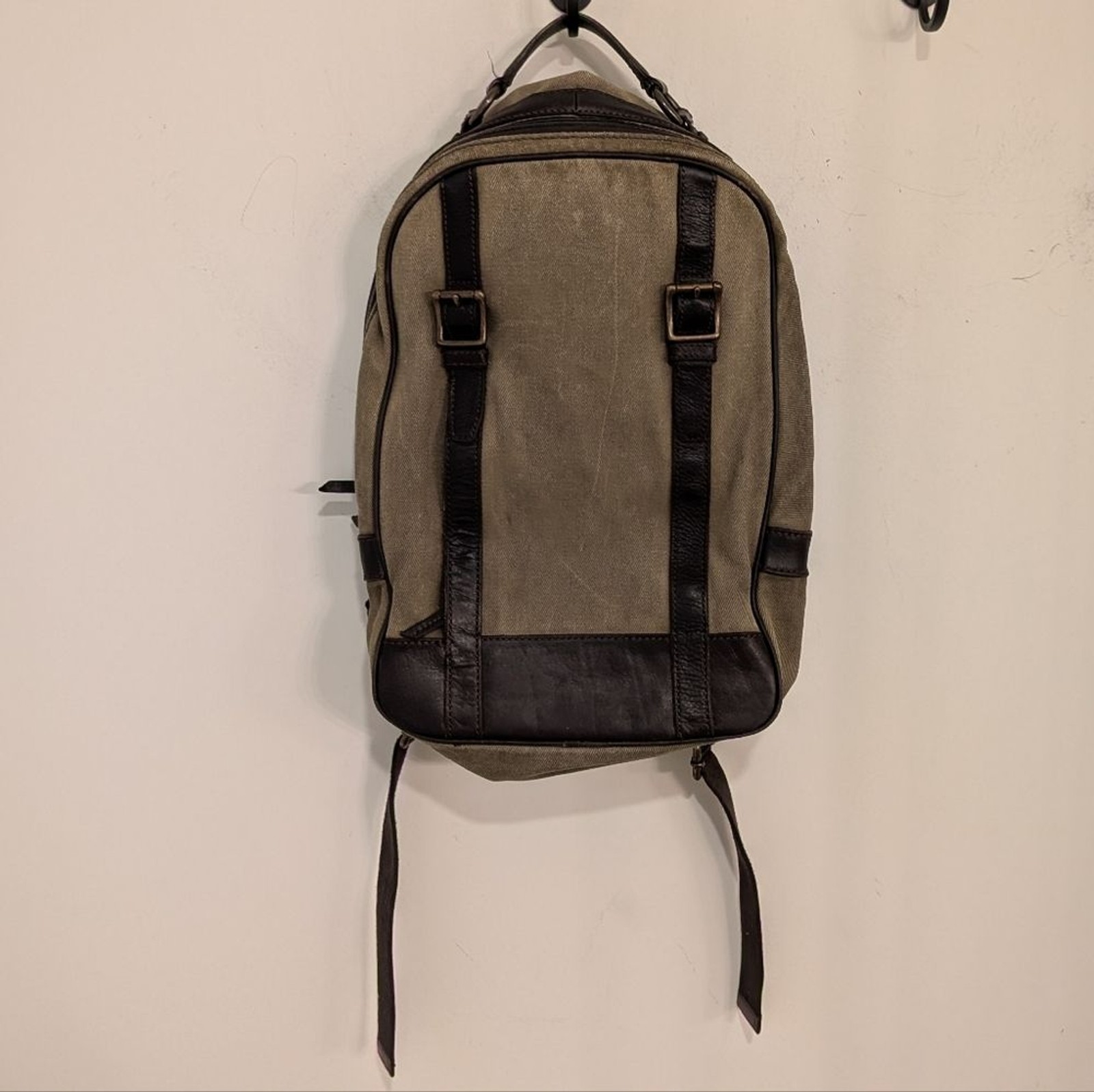 Fossil Estate Canvas Leather Backpack Unisex
