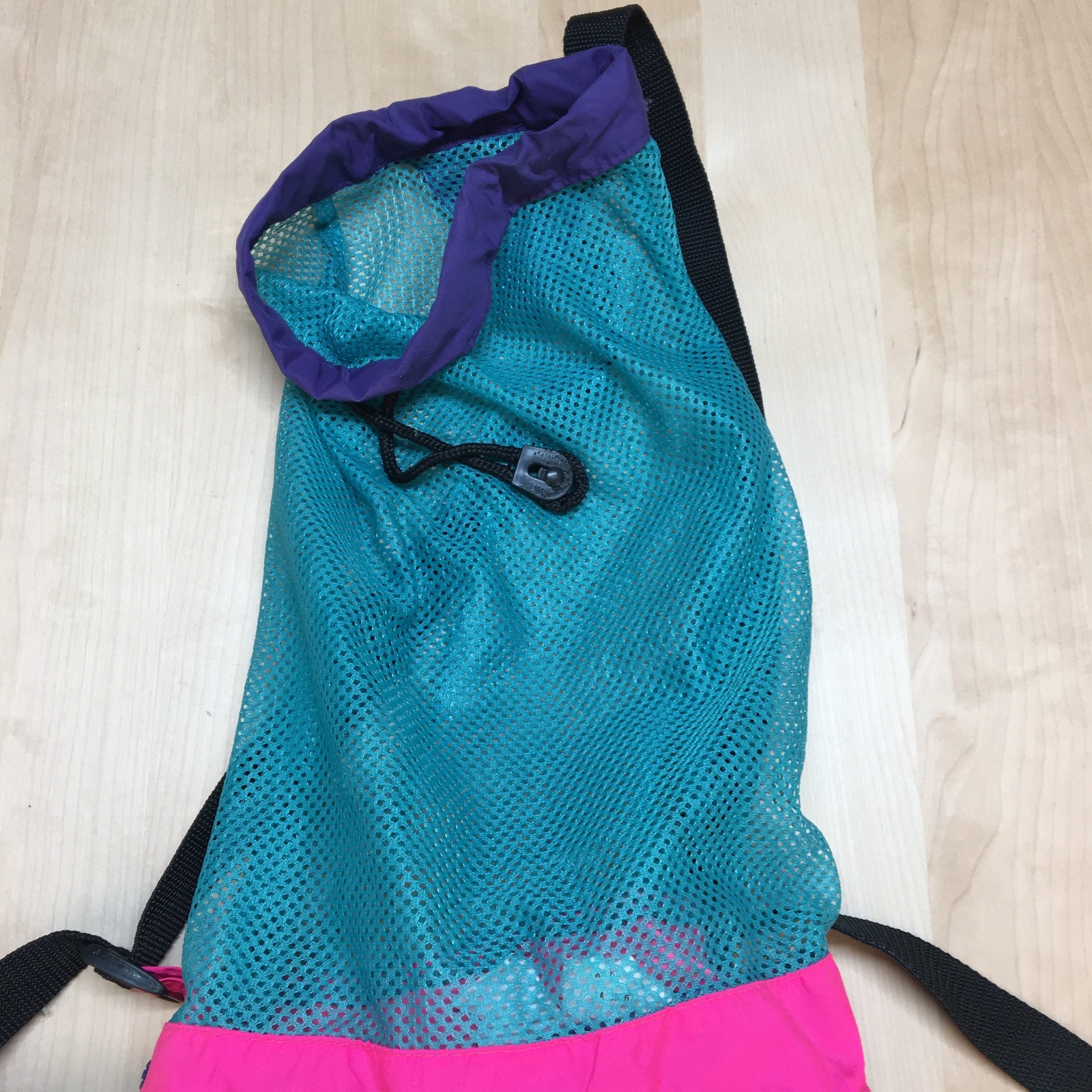 Vintage Columbia Mesh Waist Pack Beach Backpack Neon Convertible Zip Off 80s 90s