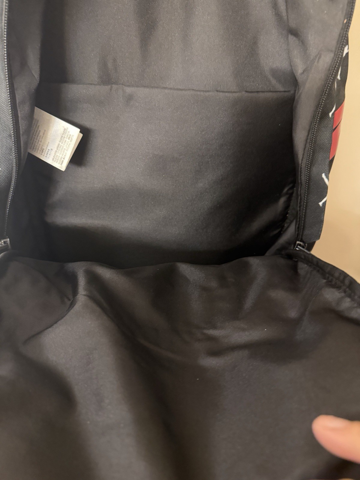 Jordan Jumpman Logo Backpack Medium Black Red White Zip Adjustable Padded Straps