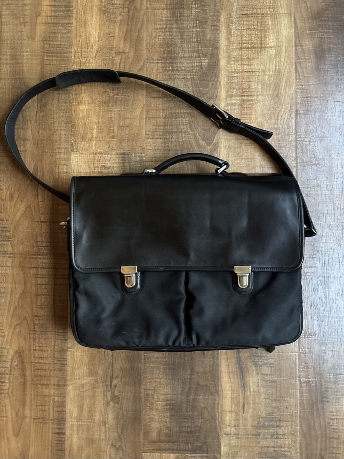COACH Vintage Men’s Classic Leather & Nylon Briefcase/ Messenger Bag #5113