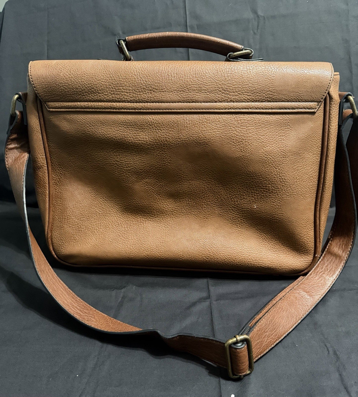 ALDO Brown Men’s Medium Messenger Bag Buckle Magnetic Closure Adjustable Strap