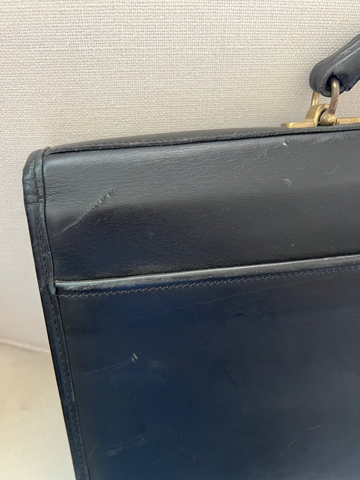 Coach D4F5353 Black Leather Metropolitan Briefcase Made in USA Vintage