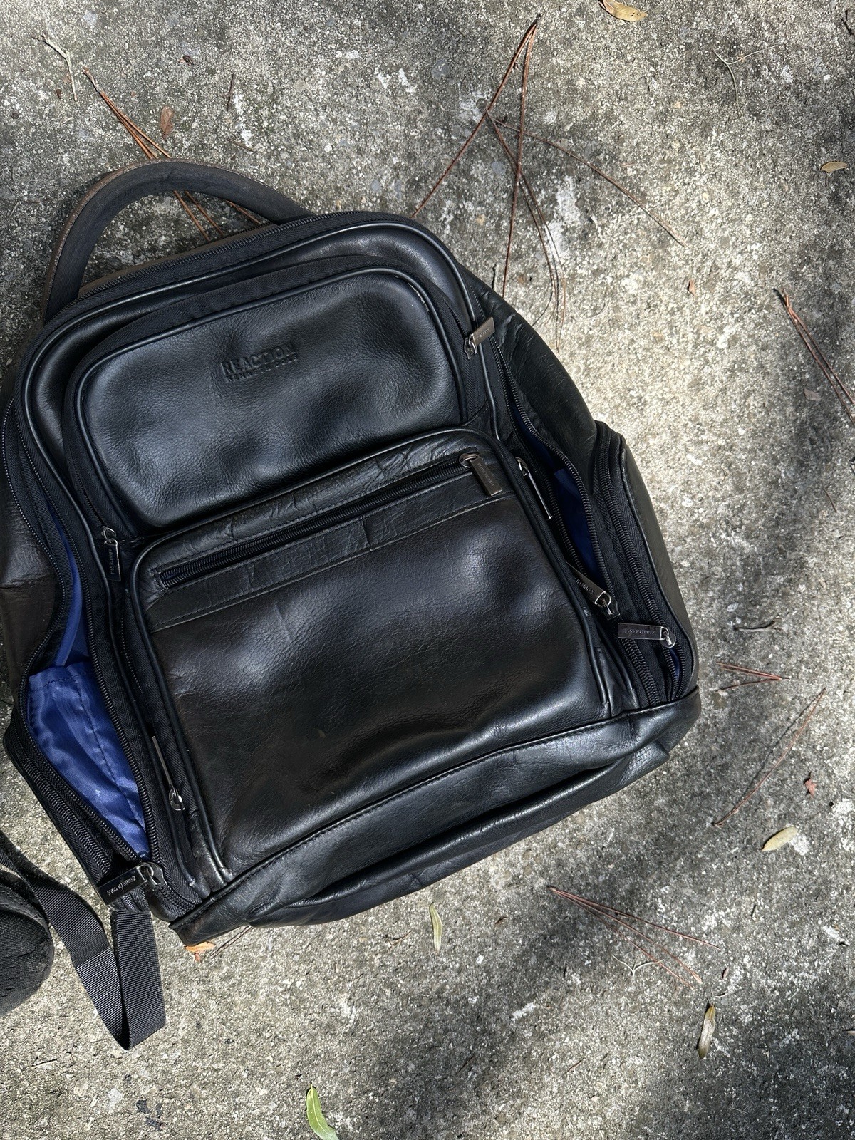 kenneth cole reaction All Black Leather backpack