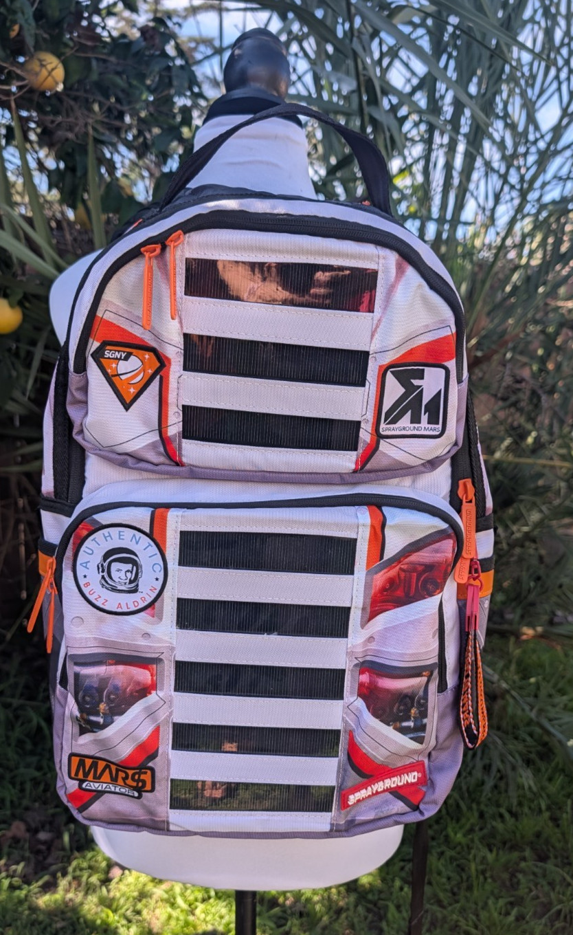 Sprayground Mission to Mars Buzz Aldrin Solar Charging Backpack – RARE