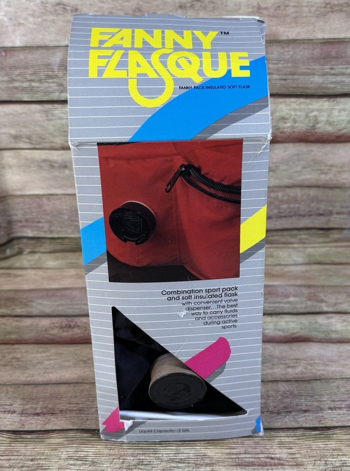 Serus Fanny Flasque Insulated Soft Flask Vintage Pack Box 2 Quart Deadstock 80s