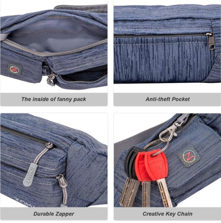 Crossbody Fanny Pack For Women Men:Small Runners Belt Bag With Adjustable Strap