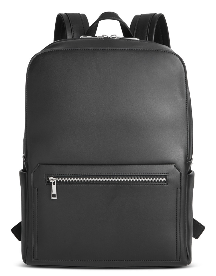 Alfani Men’s Medium Backpack Black One Size Sleek Office Commute Travle Urban