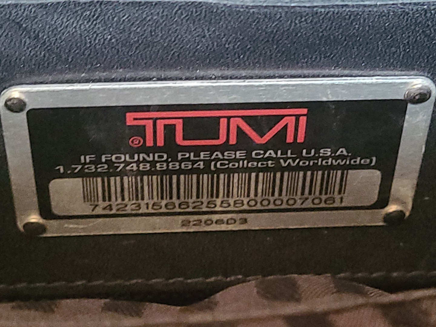 Tumi 2206D3 Black Expandable Rolling Briefcase Laptop Bag Ballistic Carry on