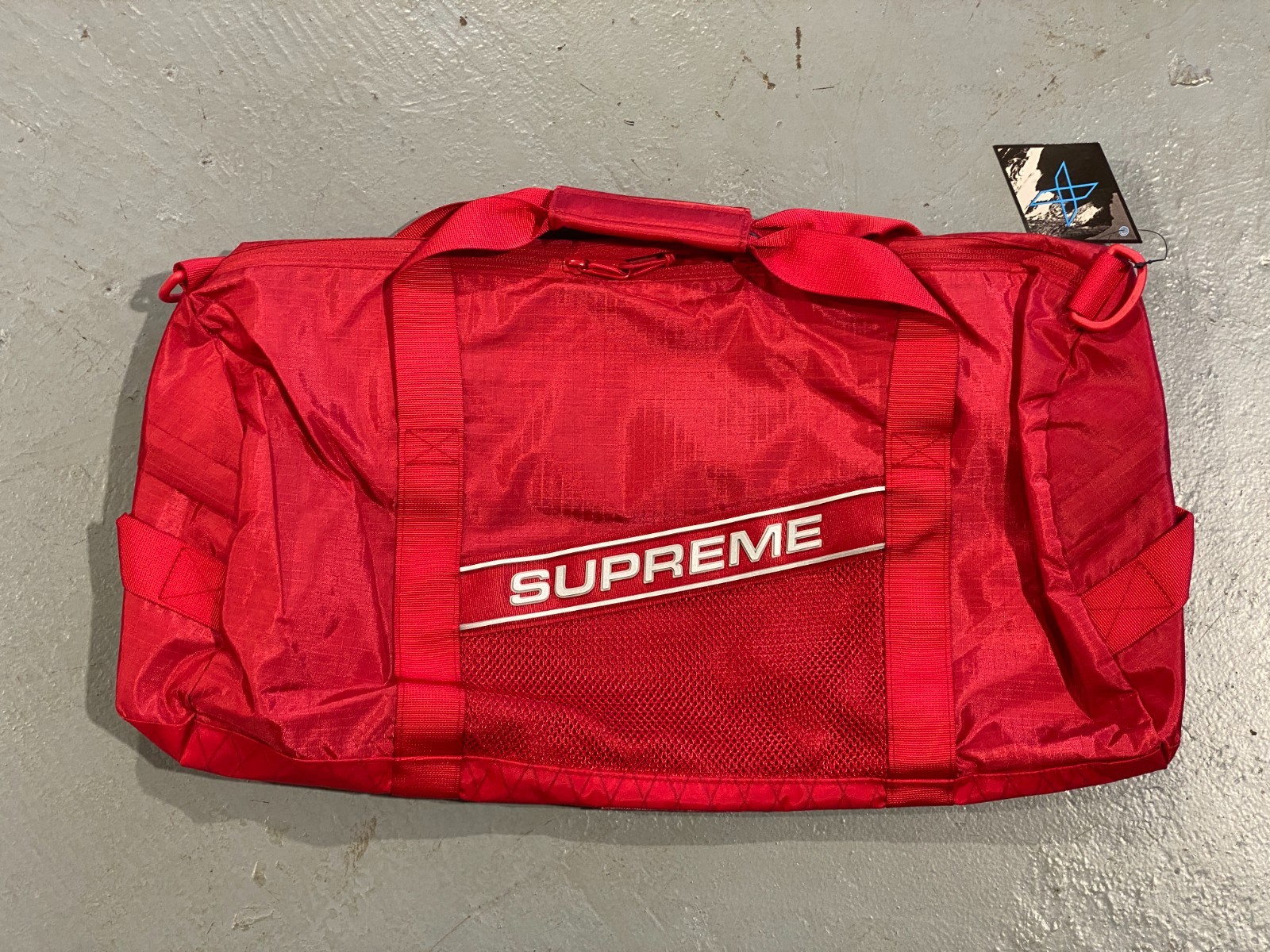 NEW Supreme 3D Logo Red Duffle Bag FW23