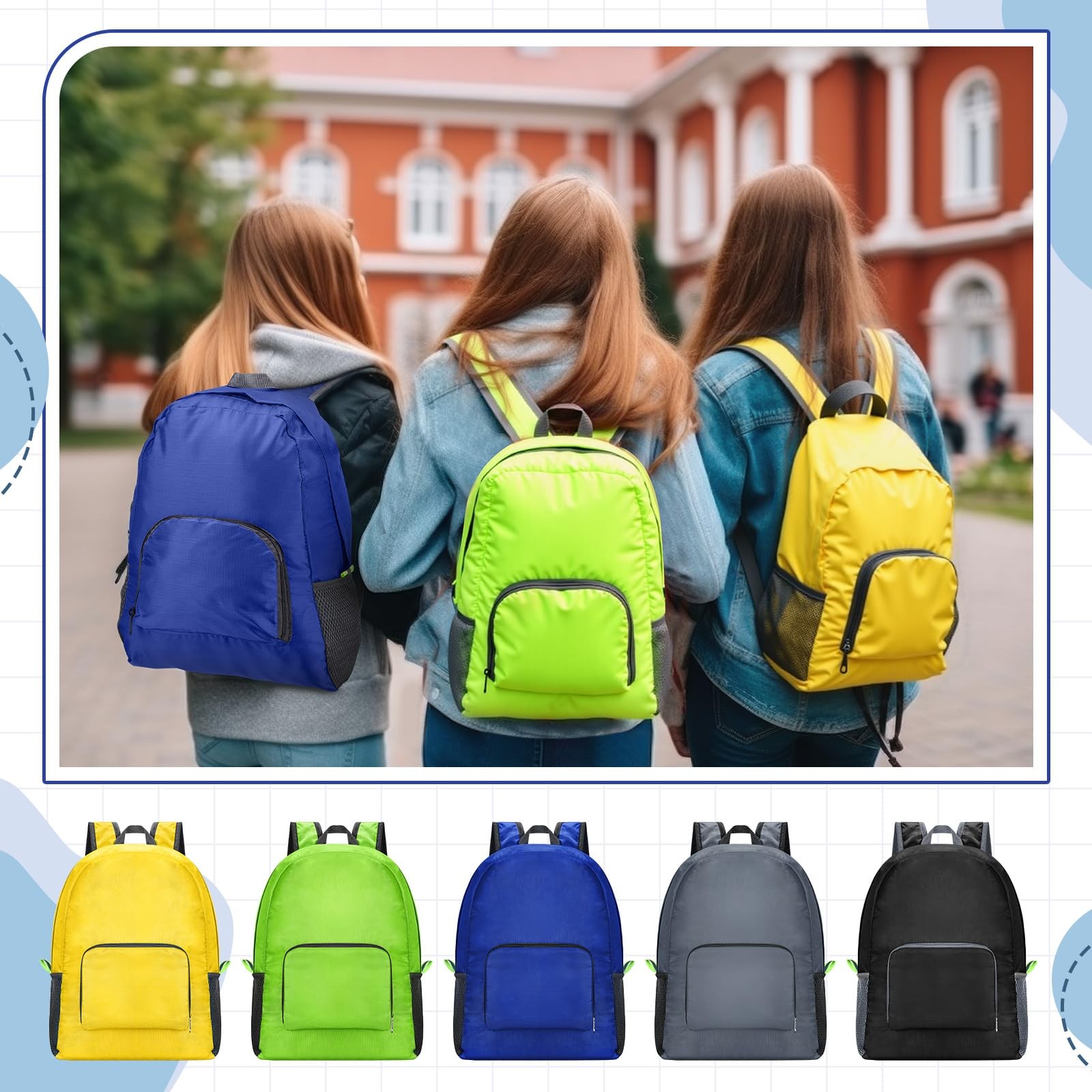 50 Pack Backpacks in Bulk 17 Inches Back Pack Basic Backpack for adult Lightw…