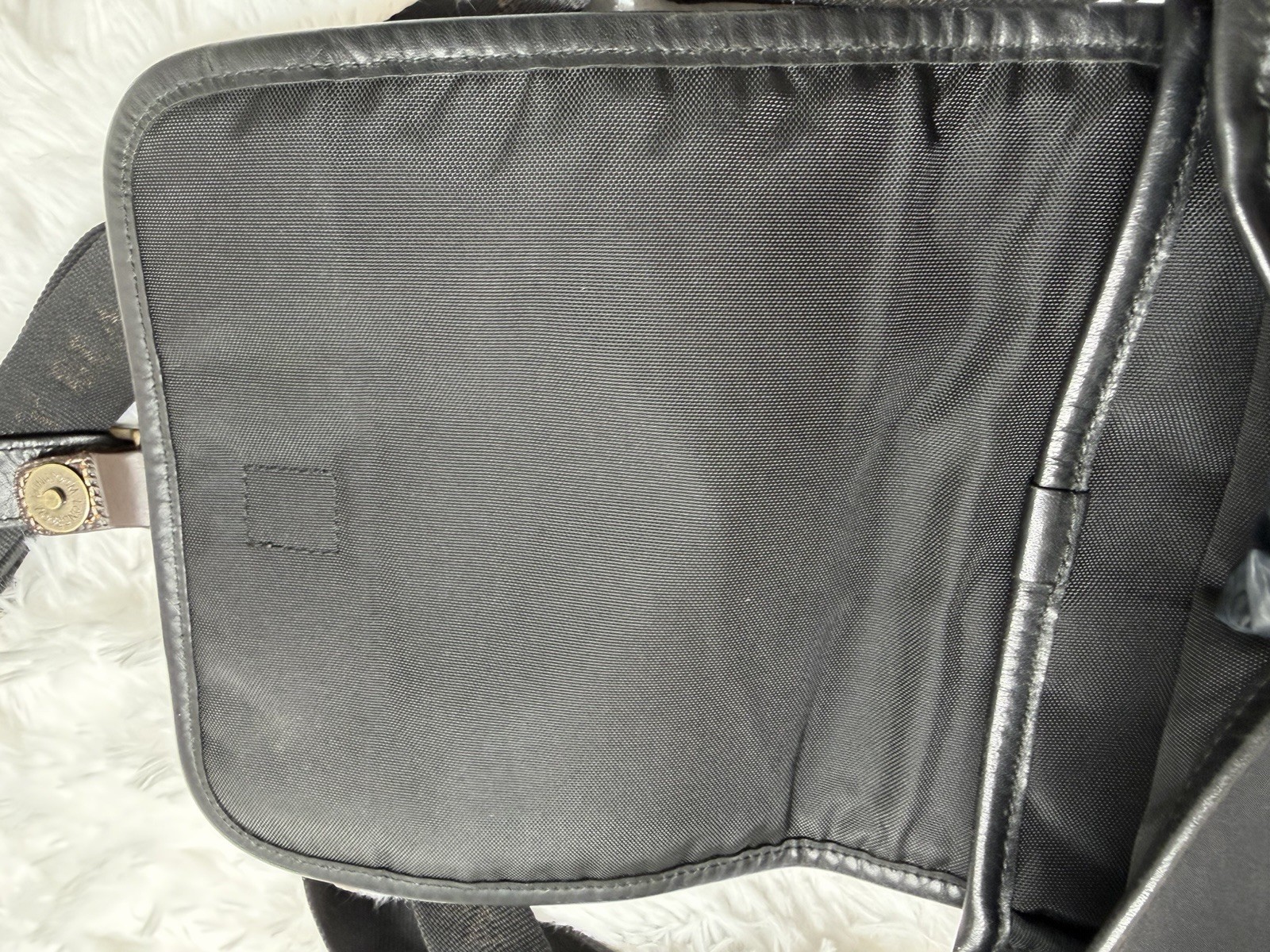Burberry Black Label Nylon Shoulder Bag Men’s Black Authentic