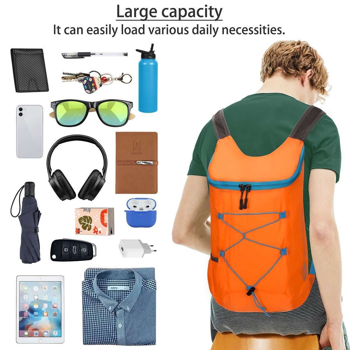 NEW Foldable Backpack Men Women Hiking Bag Camping Travel Rucksack Bag Outdoor