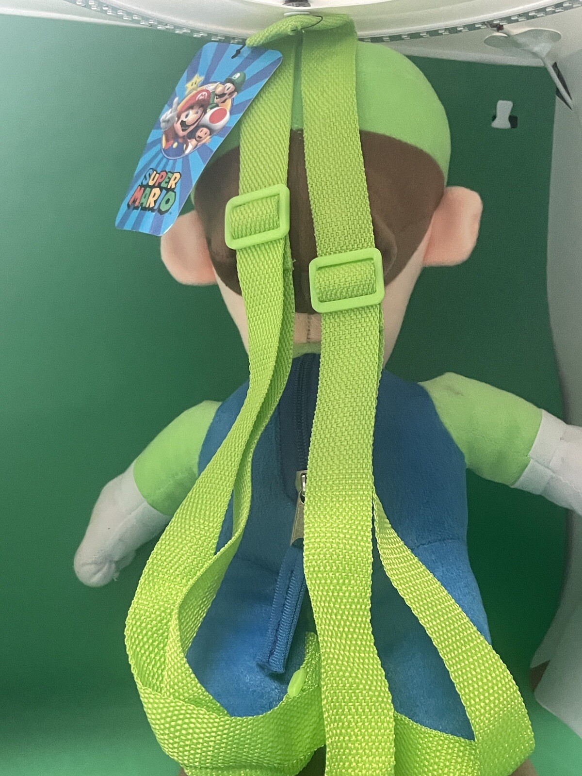 Nintendo Super Mario Bros Luigi 17″ inches Boys Kids Soft Plush Doll Backpack