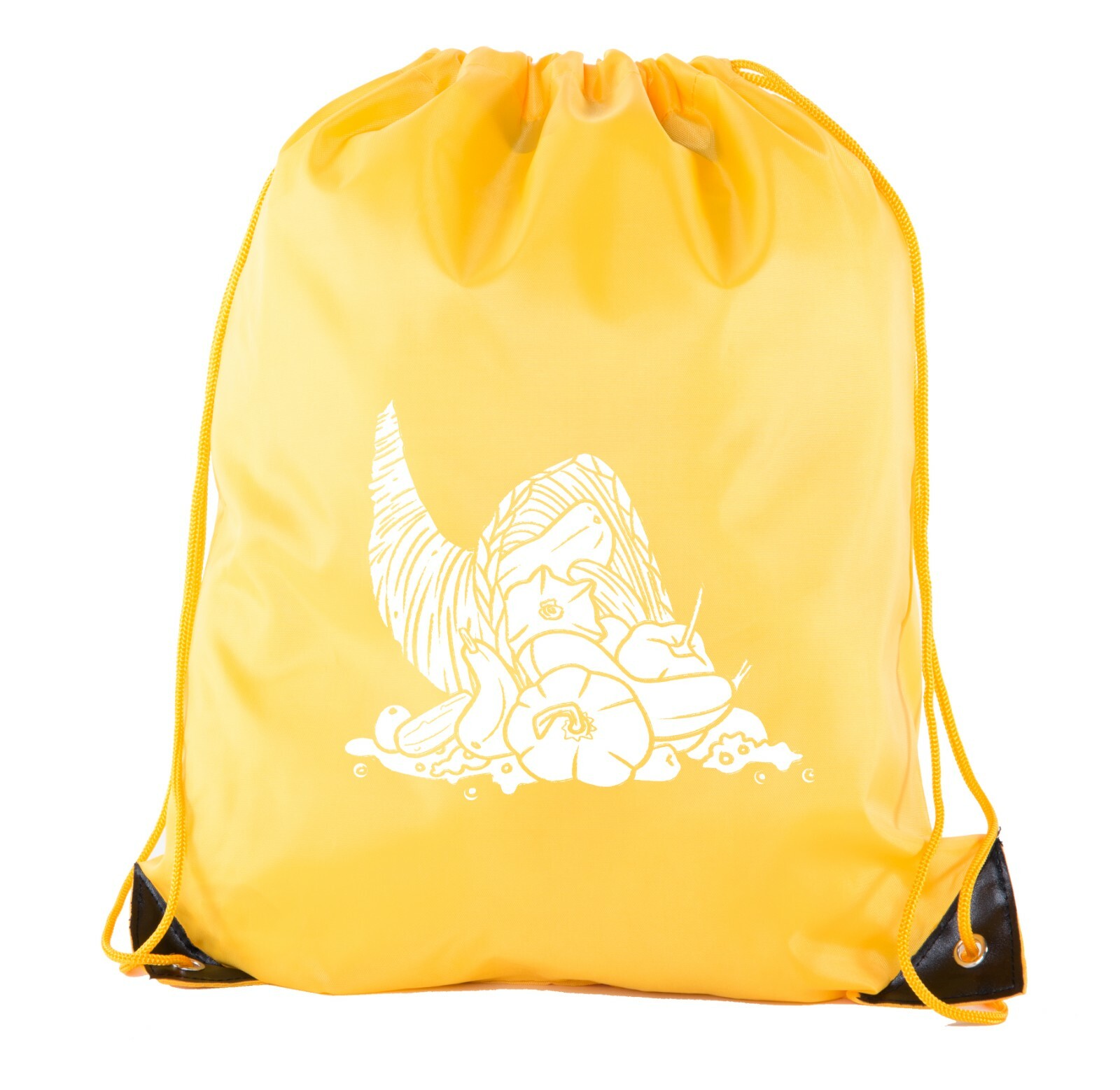Color in Cornucopia shapes Cinch Bag, Thanksgiving Craft Bag, Gift Bags for Kid