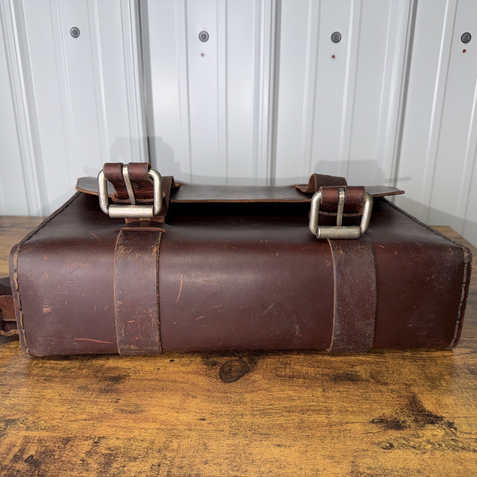 ColsenKeane Leather Satchel Bag In Crazy Horse