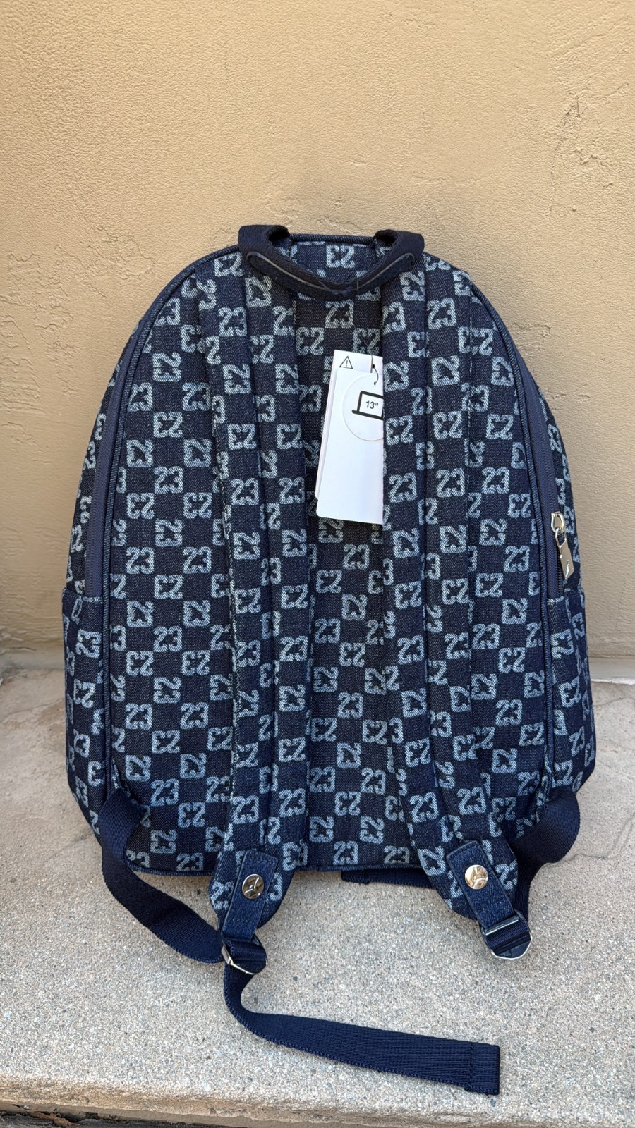 Nike Air Jordan Monogram Backpack Gym Bag MA9259-BHD Indigo Blue Laptop Sleeve