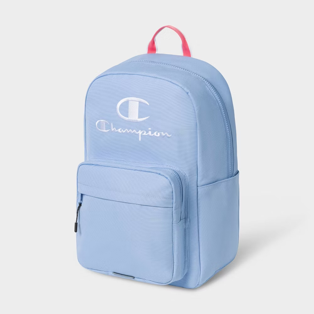 Champion Estate Backpack W/ Water Bottle Pocket, laptop case, light blue